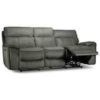 Power Reclining Sofa with Power Headrest in Granada Charcoal
